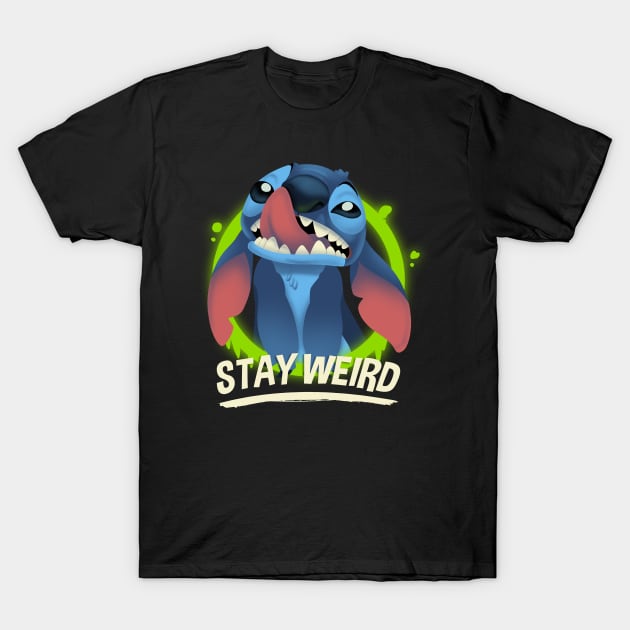 Stay Weird - Stitch T-Shirt by Digital Magician